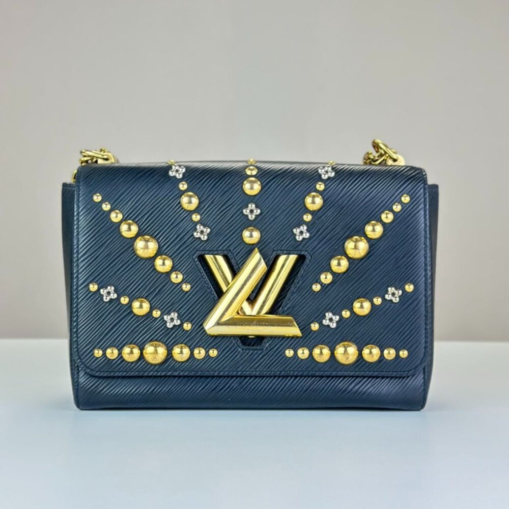 Louis Vuitton Black Epi Leather Twist MM Shoulder Bag Crossbody